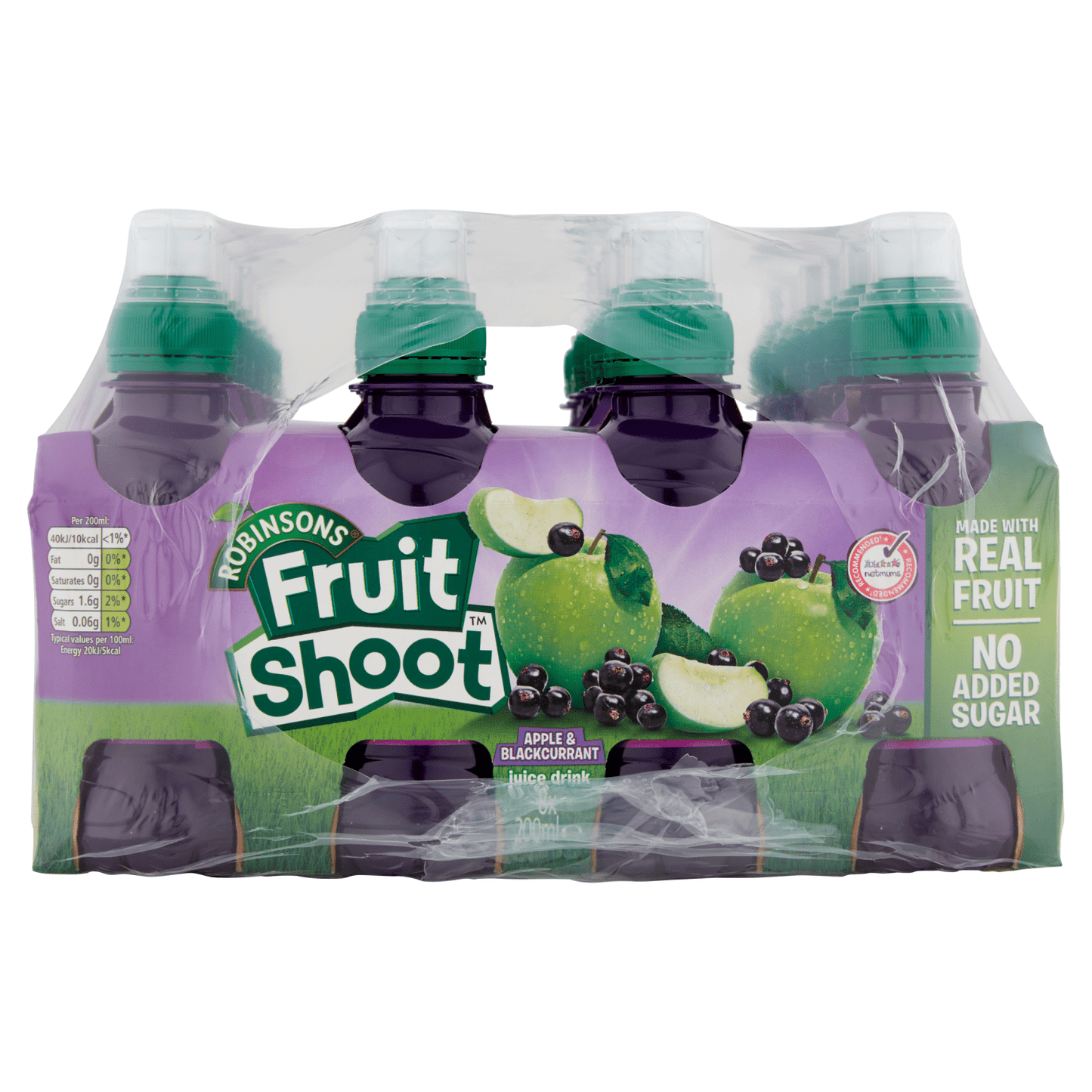 Robinsons Fruit Shoot Apple & Blackcurrant Juice Drink 8 x 200ml - UK Food & Drink - 5010102105454