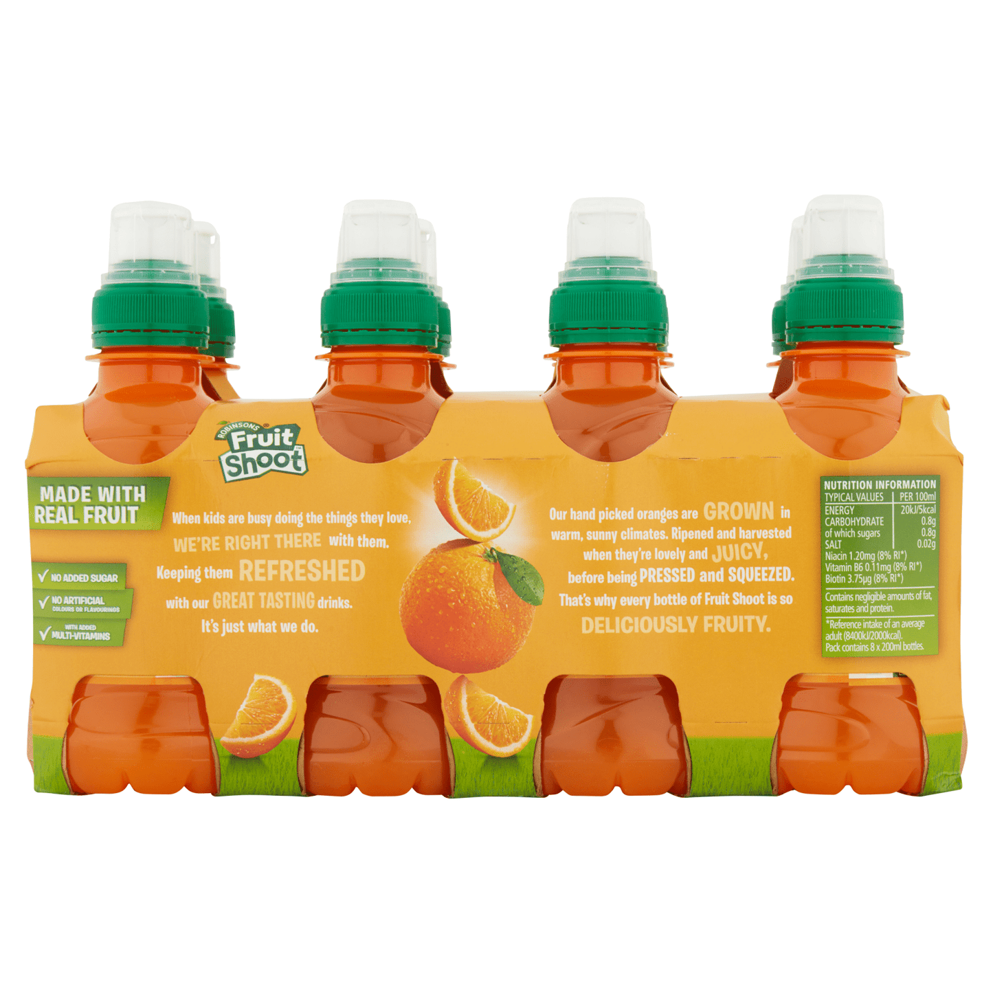 Robinsons Fruit Shoot Orange Juice Drink 8 x 200ml - UK Food & Drink - 5010102111967
