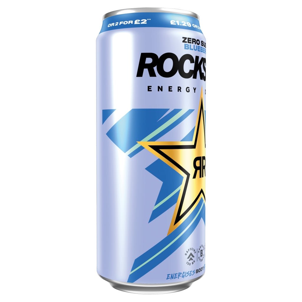 Rockstar Zero Sugar Blueberry Energy Drink 500ml - UK Food & Drink - 4062139016235