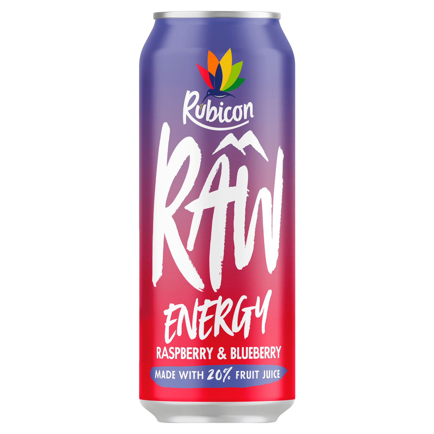 Rubicon Raw Energy Raspberry & Blueberry 500ml - UK Food & Drink - 5000382111320