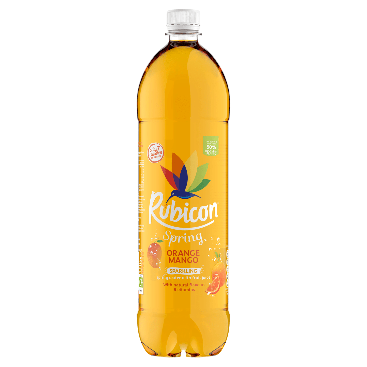 Rubicon Spring Orange Mango Flavoured Sparkling Spring Water 1.5L - UK Food & Drink - 5000382104407