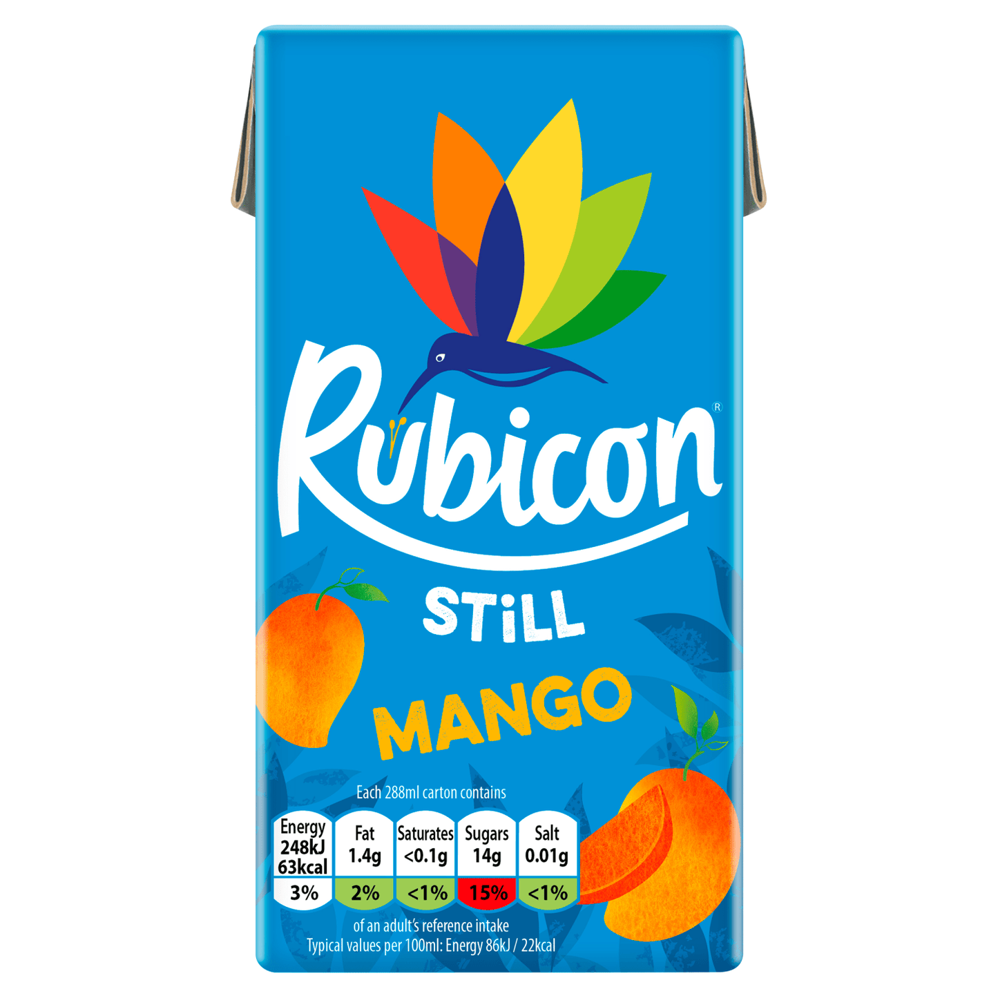 Rubicon Still Mango Juice Drink 288ml - UK Food & Drink - 5011898002521
