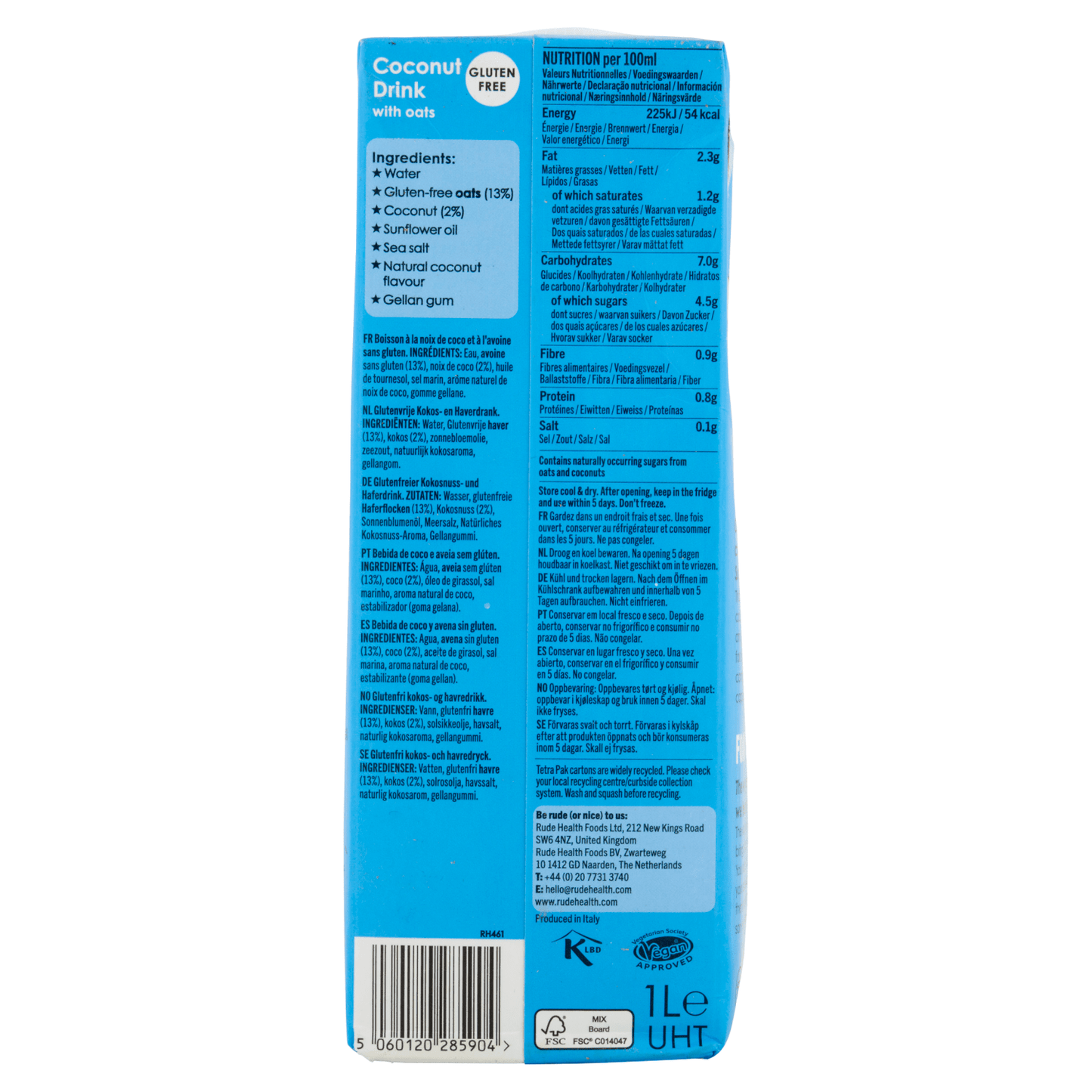 Rude Health Coconut Barista 1l - UK Food & Drink - 5060120285904