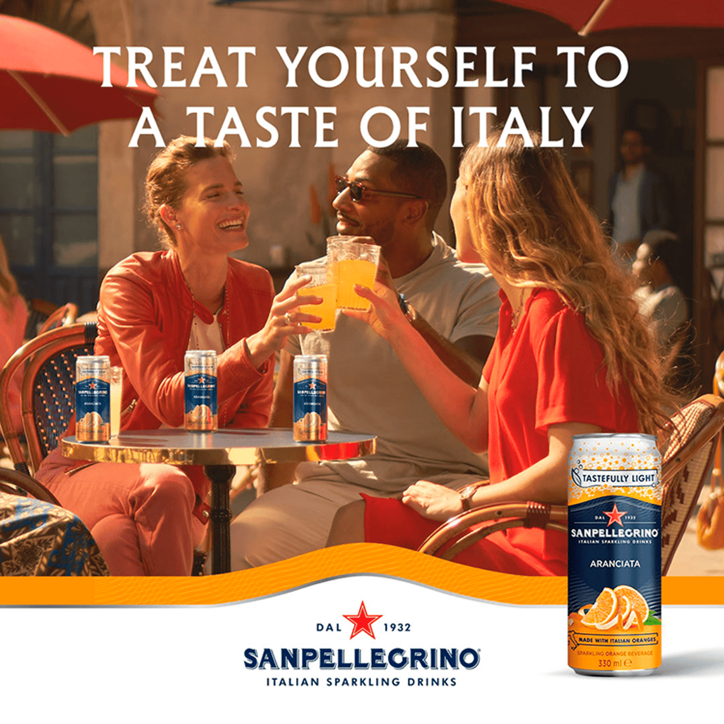 San Pellegrino Aranciata Rossa Sparkling Orange and Blood Orange Beverage 33cl - UK Food & Drink - 8002270586835