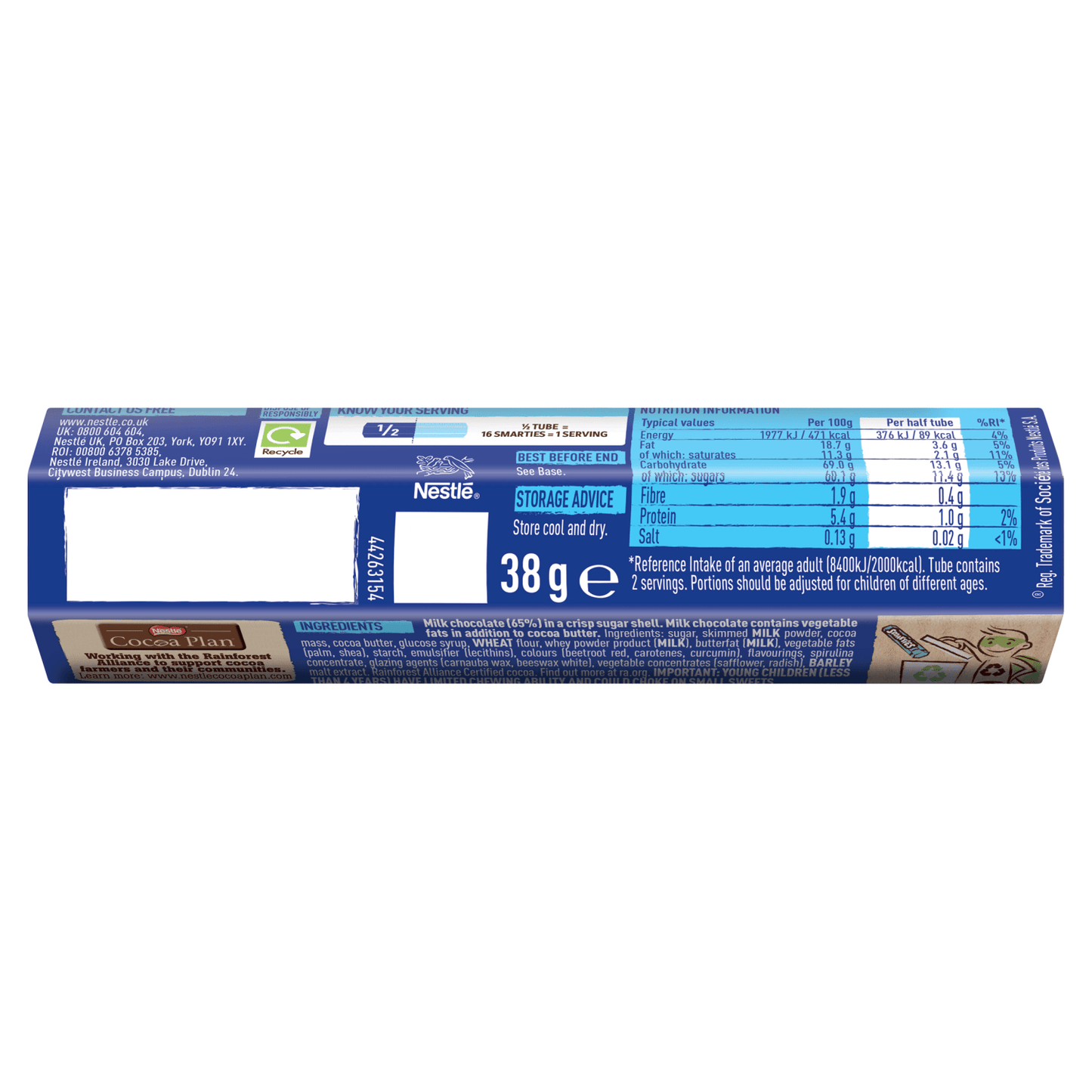 Smarties Hexatube 38g - UK Food & Drink - 50249466