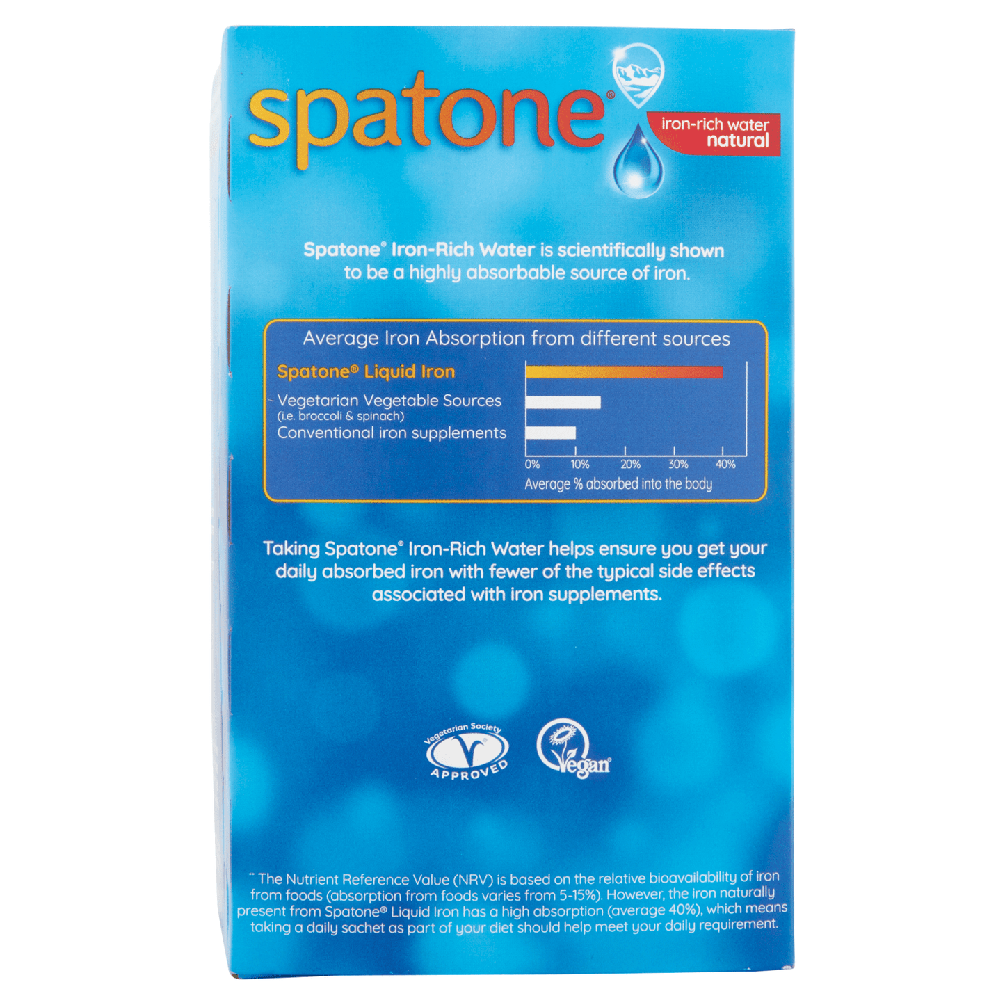Spatone Iron - Rich Water Natural 28 x 20ml Sachets (560ml) - UK Food & Drink - 5000488105292