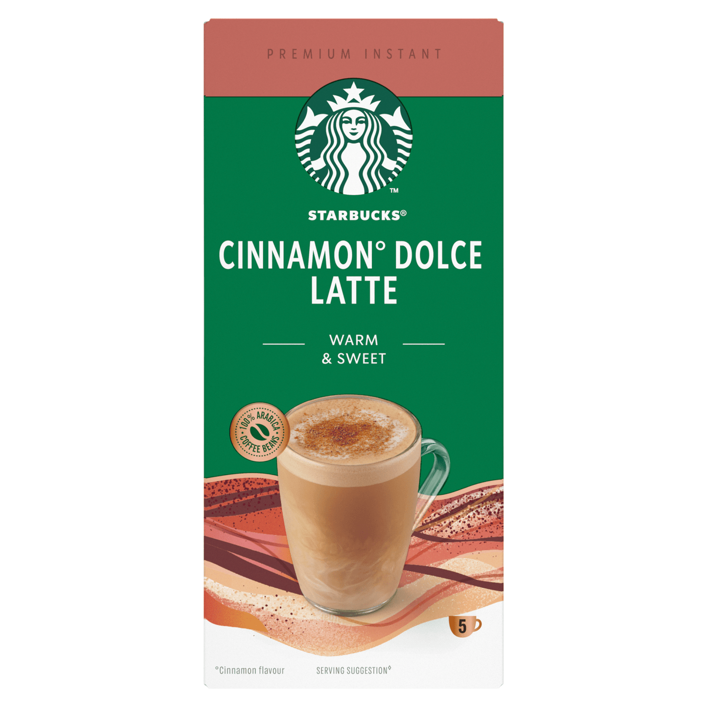 Starbucks Premium Instant Cinnamon Dolce Latte 5 x 23.5g (117.5g) - UK Food & Drink - 8445290231796