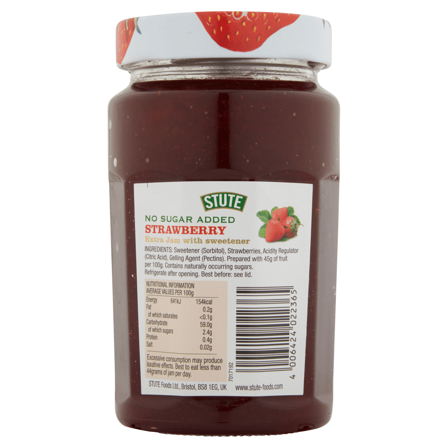 Stute No Sugar Added Strawberry Extra Jam 430g - UK Food & Drink - 4006424022365