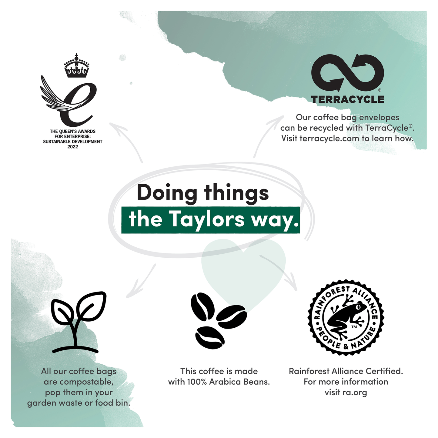 Taylors of Harrogate Decaffé Coffee Bags 10 Enveloped Bags 75g - UK Food & Drink - 615357122482