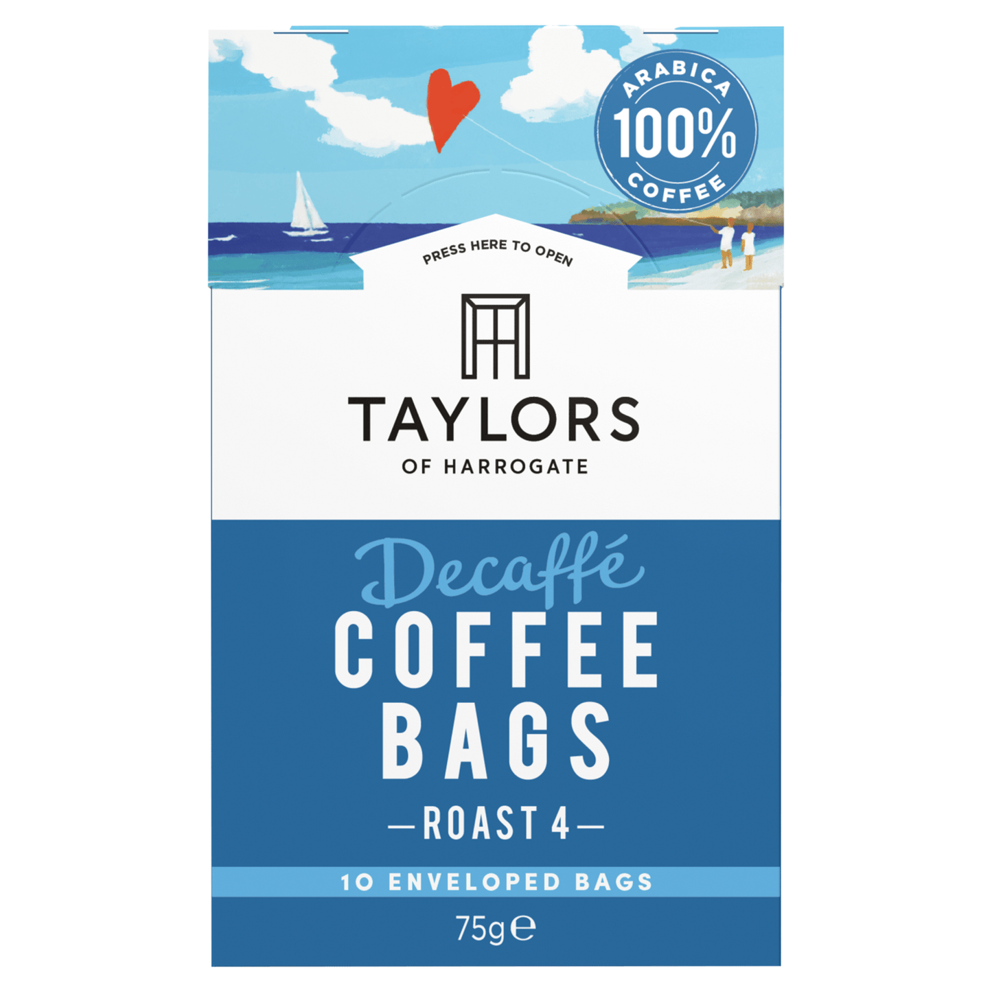 Taylors of Harrogate Decaffé Coffee Bags 10 Enveloped Bags 75g - UK Food & Drink - 615357122482
