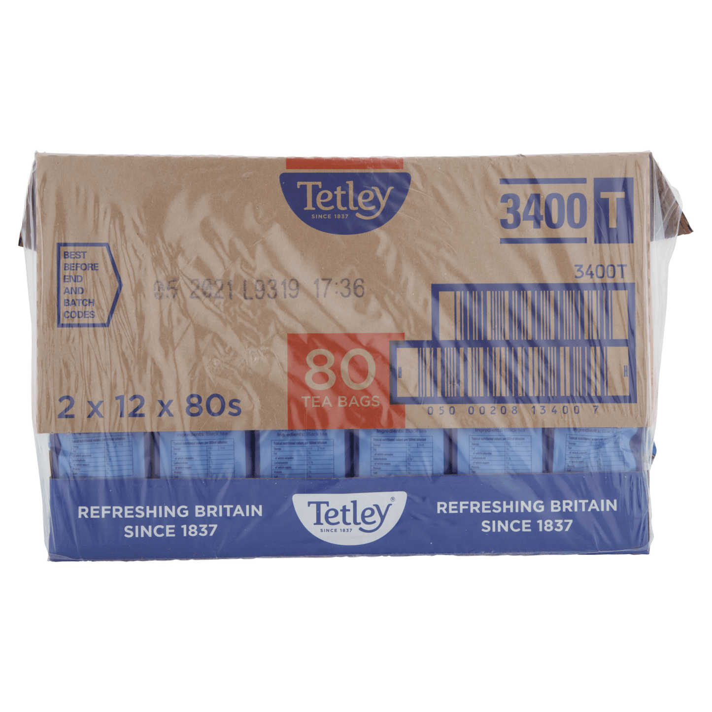 Tetley 80 Original Tea Bags 250g - UK Food & Drink - 5000208030699