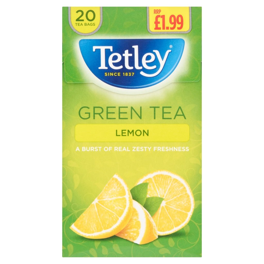 Tetley Green Tea Lemon 40g - UK Food & Drink - 5000208001415