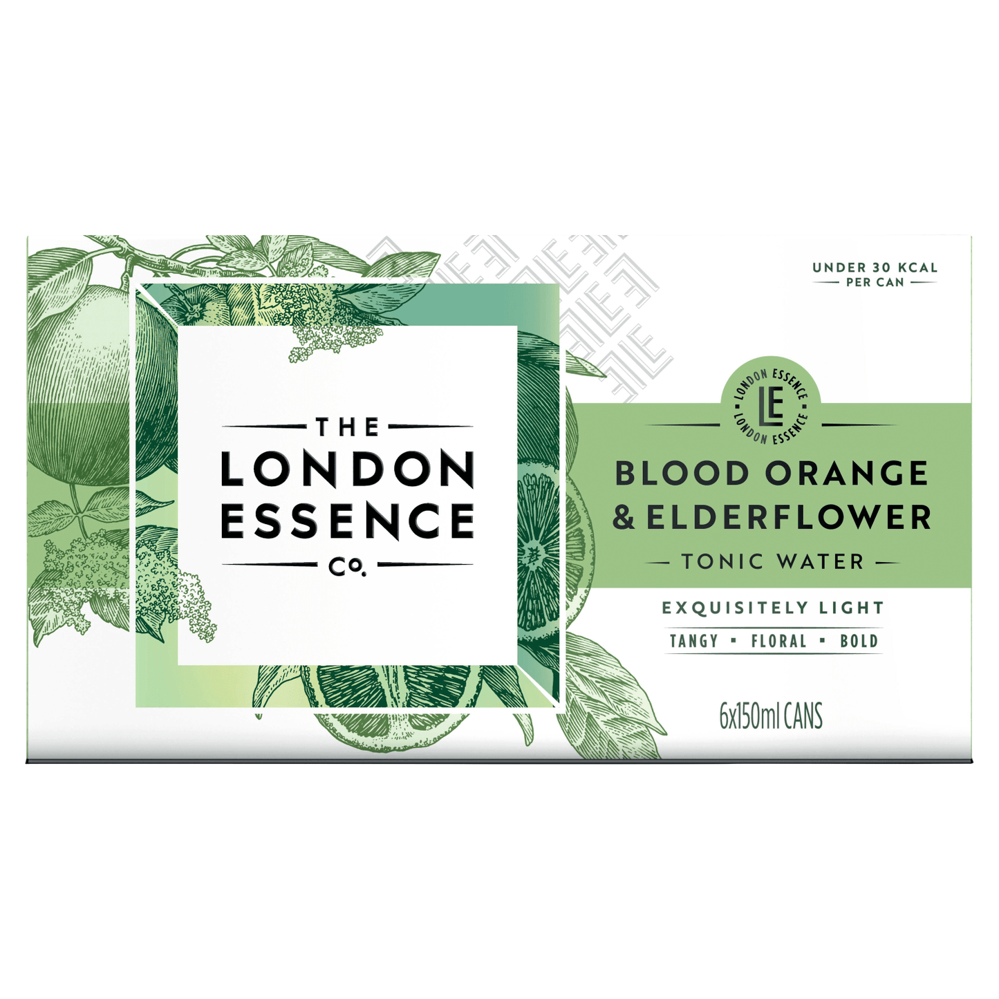 The London Essence Co. Blood Orange & Elderflower Tonic Water 6 x 150ml - UK Food & Drink - 5010102241114