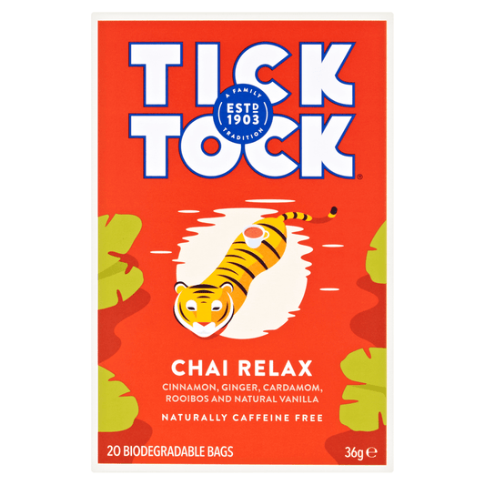 Tick Tock Chai Relax 20 Biodegradable Bags 36g - UK Food & Drink - 5032558000381