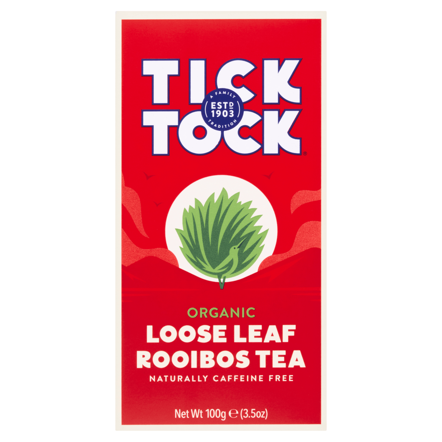 Tick Tock Loose Leaf Rooibos Organic Tea 100g - UK Food & Drink - 5032558003818