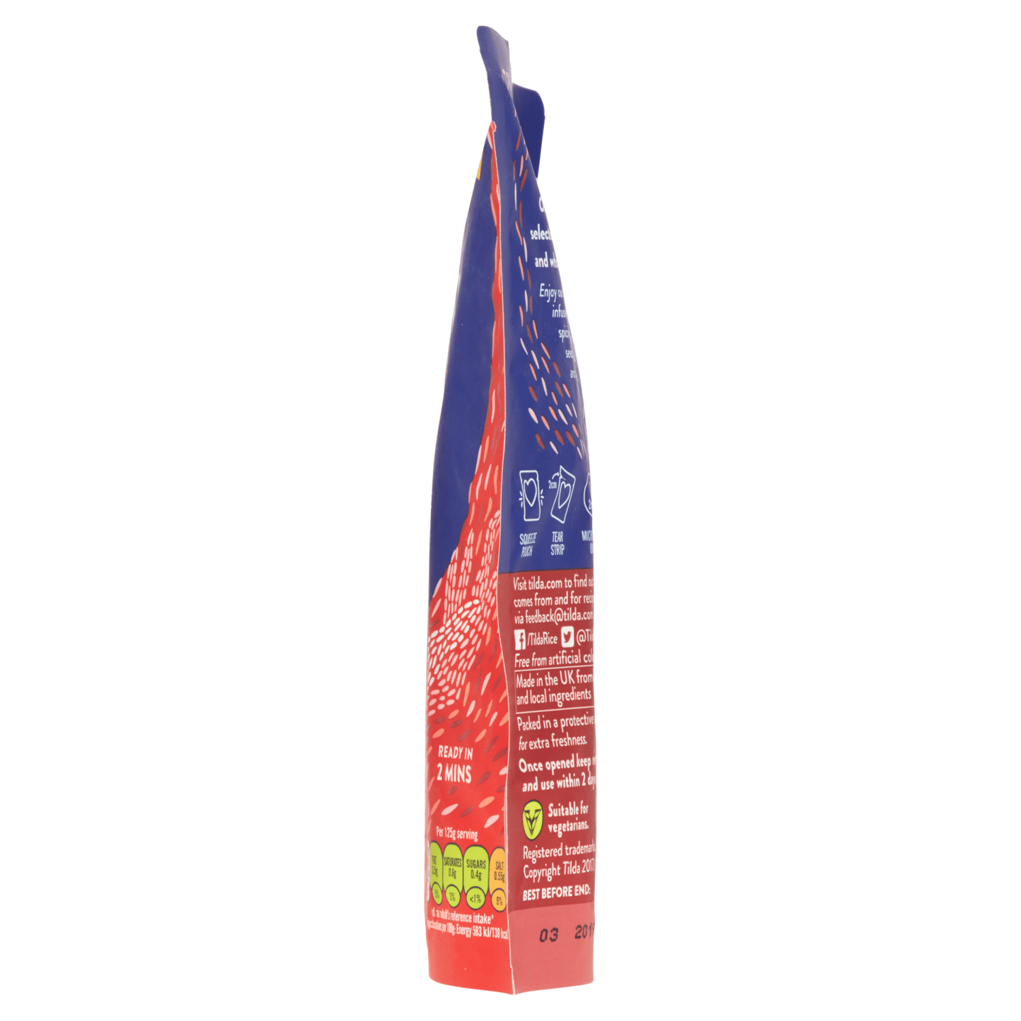 Tilda Microwave Pilau Basmati Rice 250g - UK Food & Drink - 5011157888156