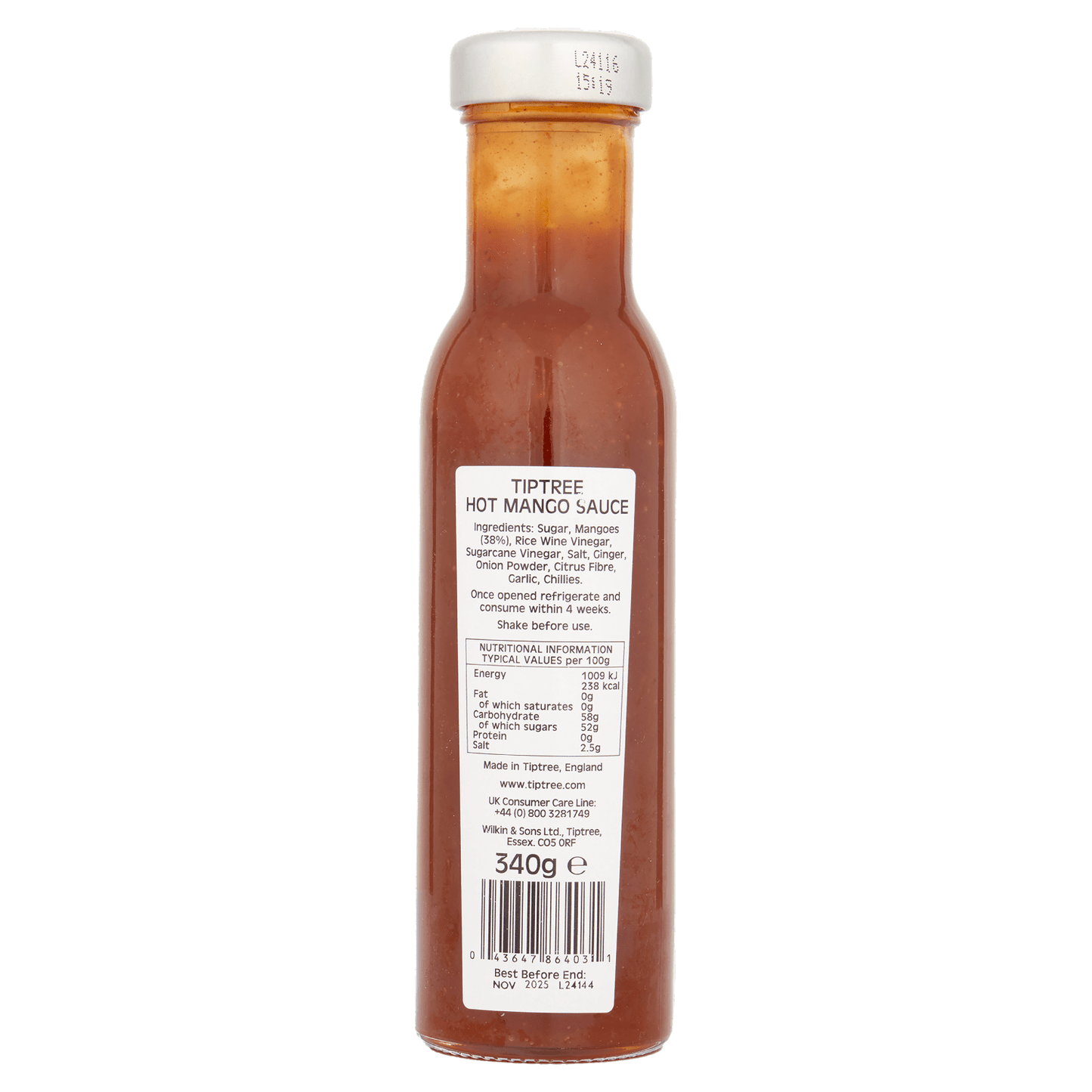 Tiptree Hot Mango Sauce 340g - UK Food & Drink - 43647864031