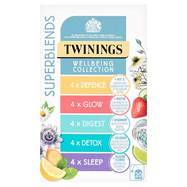 Twinings Superblends Wellbeing Collection 20 Tea Bags 37g - UK Food & Drink - 70177229573