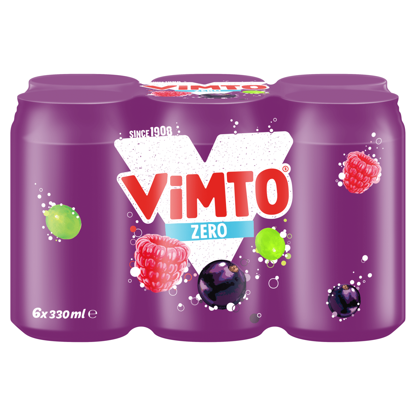 Vimto Fizzy Zero 6 x 330ml - UK Food & Drink - 5010438700026