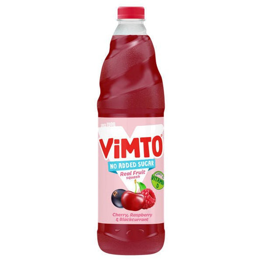 Vimto Real Fruit Squash Cherry, Raspberry & Blackcurrant 1 Litre - UK Food & Drink - 5010438018787