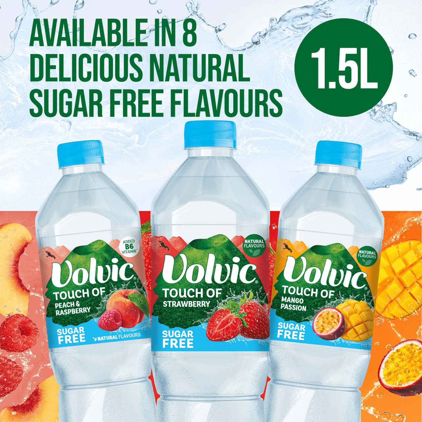 Volvic Touch of Peach & Raspberry 1.5L - UK Food & Drink - 3057640569043