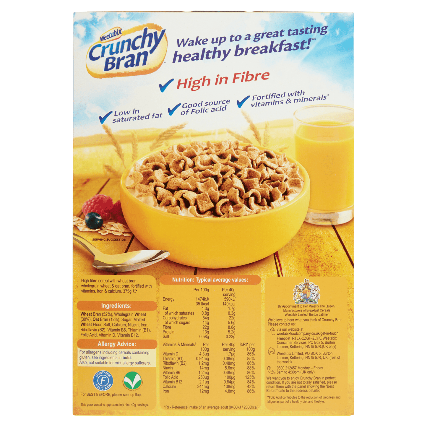 Weetabix Crunchy Bran Cereal 375g - UK Food & Drink - 5010029204247