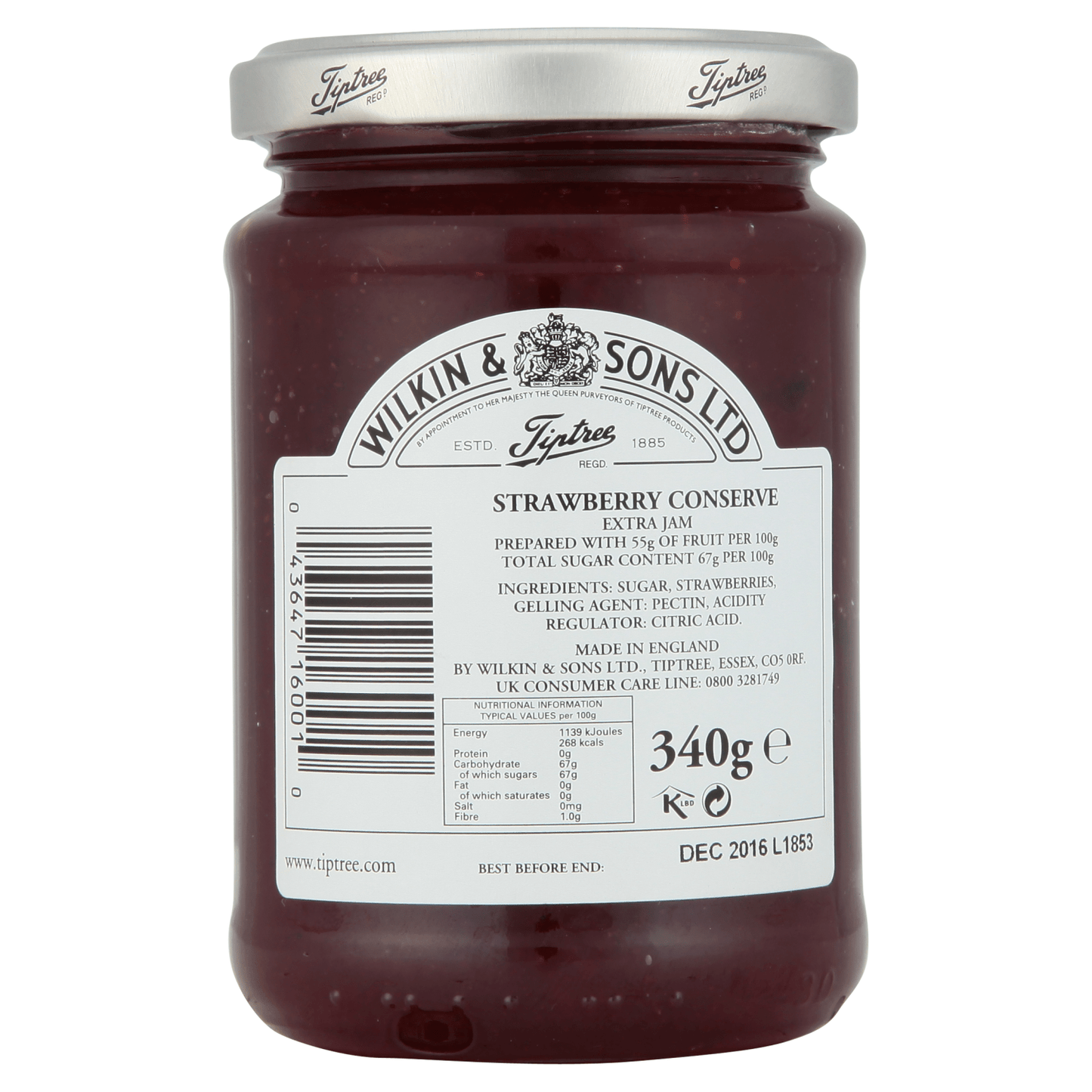 Wilkin & Sons Ltd Tiptree Strawberry Extra Jam 340g - UK Food & Drink - 43647160010