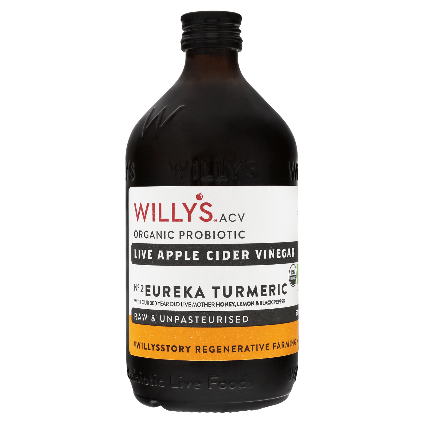 Willy's ACV Organic Probiotic Live Apple Cider Vinegar 500ml - UK Food & Drink - 5060655701030