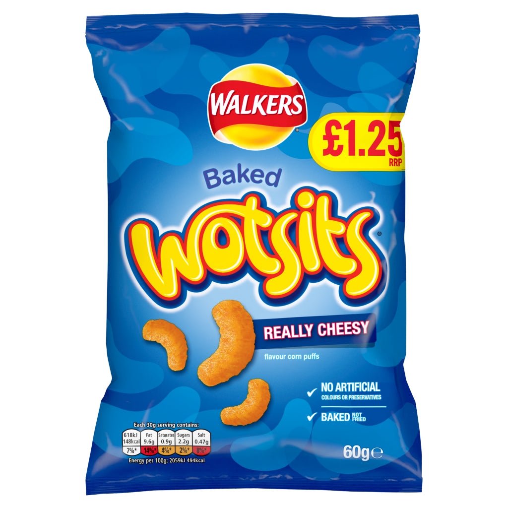Wotsits Cheese Pm 1.25 60G - UK Food & Drink - 5000328017808