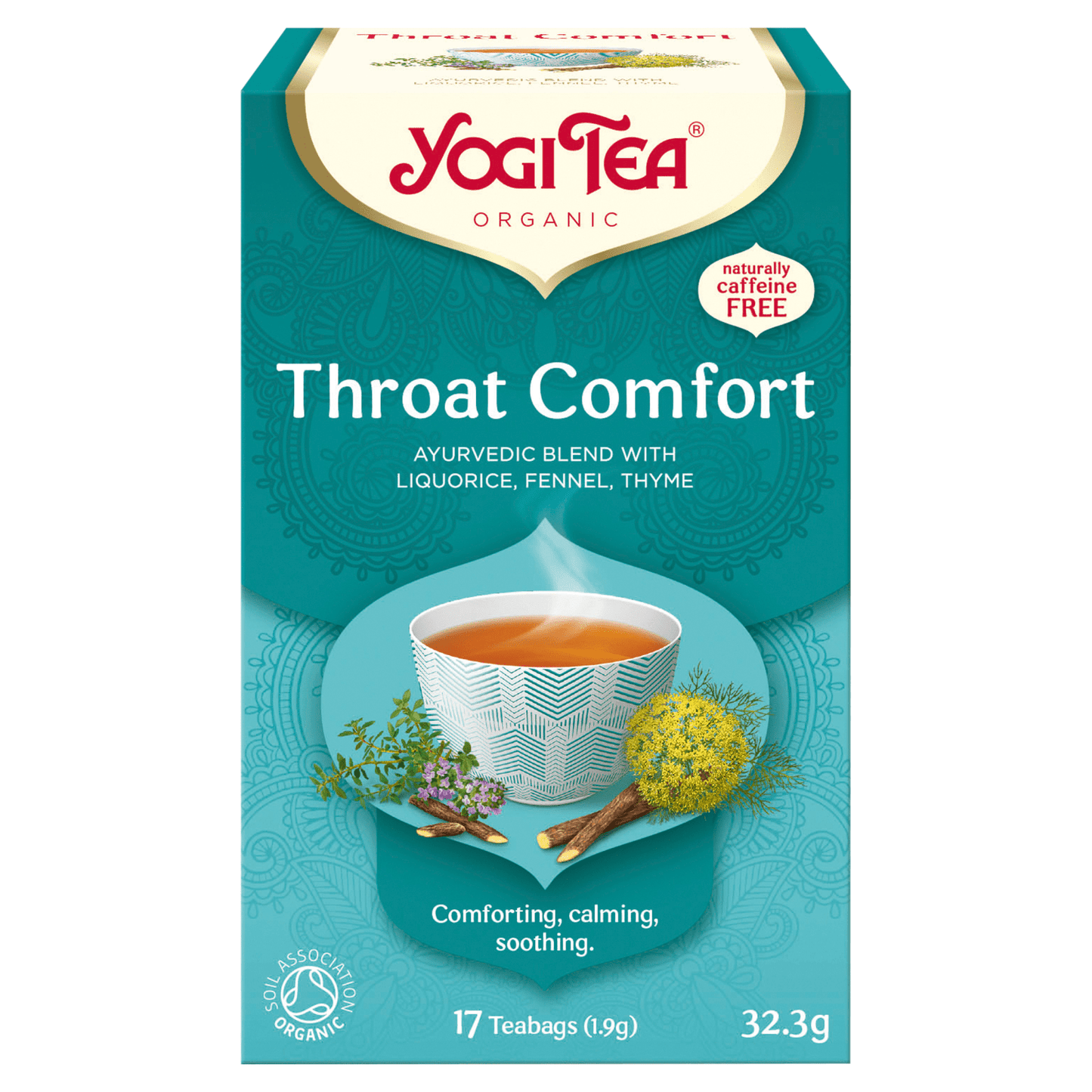 Yogi Tea Organic Throat Comfort 17 Teabags 32.3g - UK Food & Drink - 4012824402515