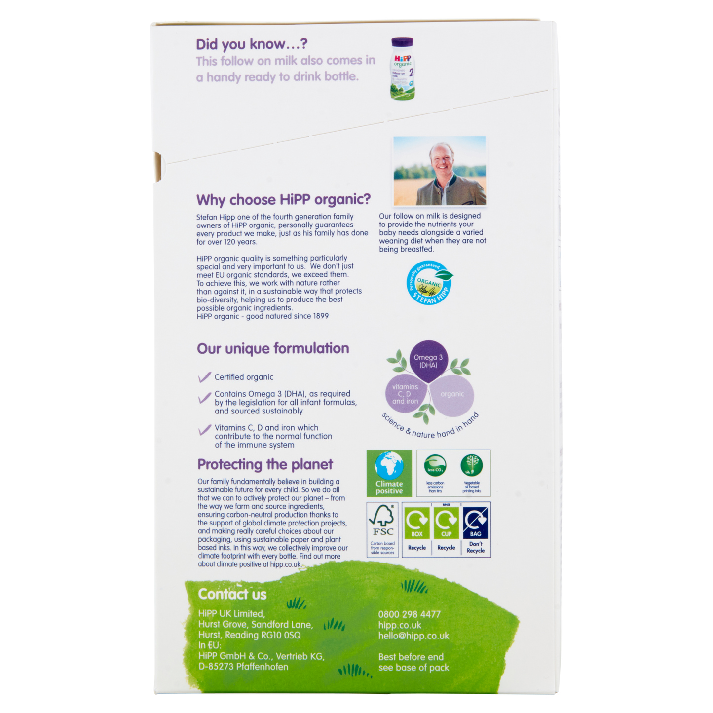 HiPP Organic 2 Combiotic Follow on Milk 6+ Months 800g