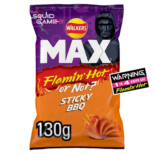 Walkers Max Flamin Hot & Sticky Bbq Squid Games
