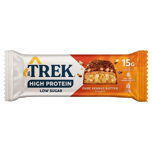 Trek HI Protein Low Sugar Chocolate & Peanut Butter Bar