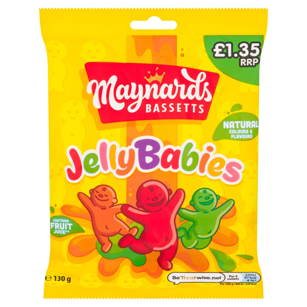 Maynards Bassetts Jelly Babies Pm £1.35 130g