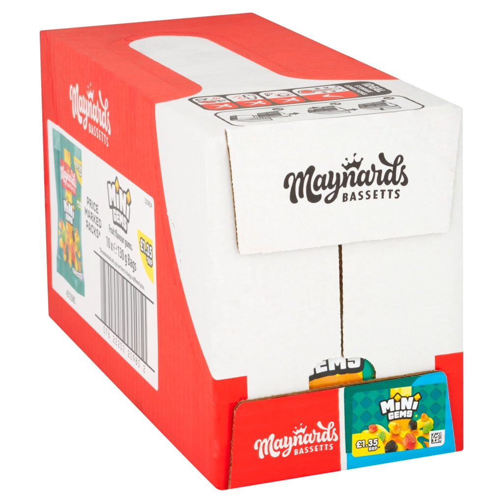 Maynards Bassetts Mini Gems Pm £1.35 130g