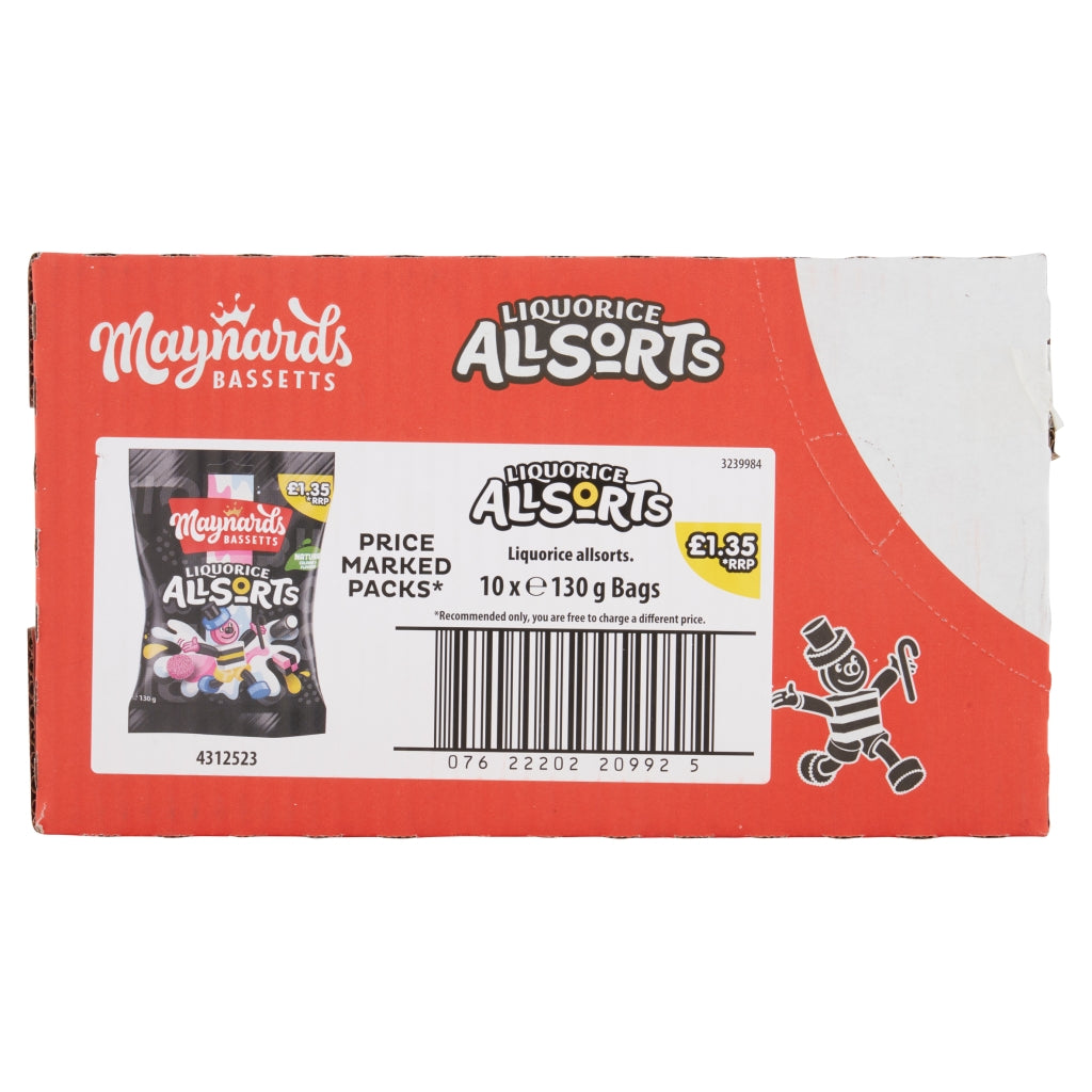 Maynards Bassetts Liquorice Allsorts Pm £1.35 130g