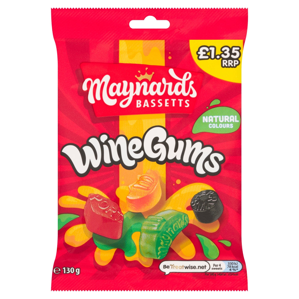 Maynards Bassetts Wine Gums Pm £1.35 130g