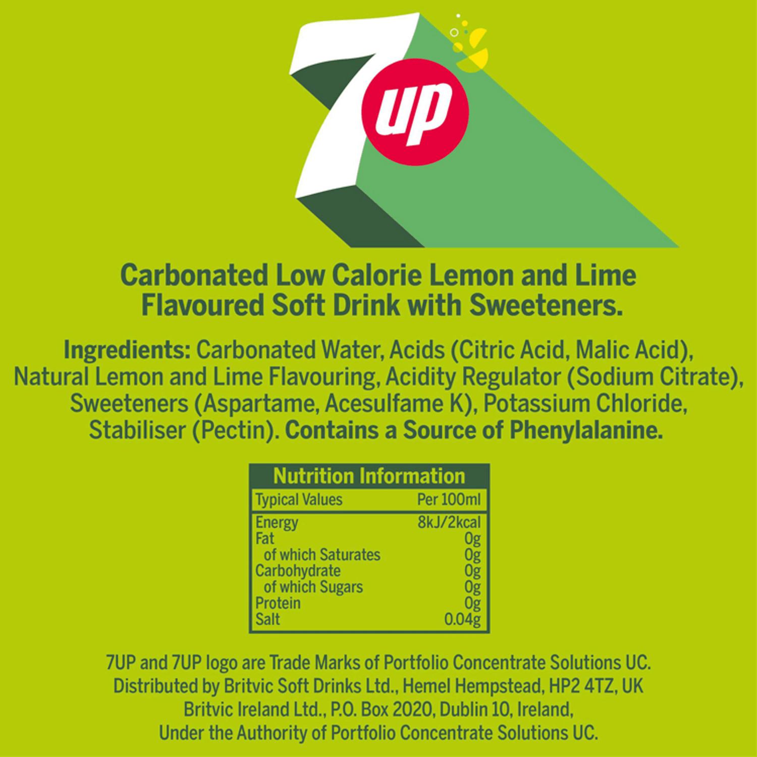 7UP Zero Sugar 330ml - UK Food & Drink - 4060800309914