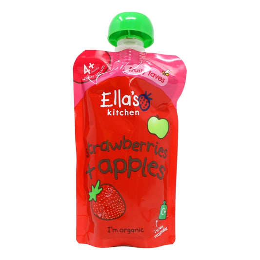 Ella's Kitchen Organic Strawberries and Apples Baby Pouch 4+ Months 120g