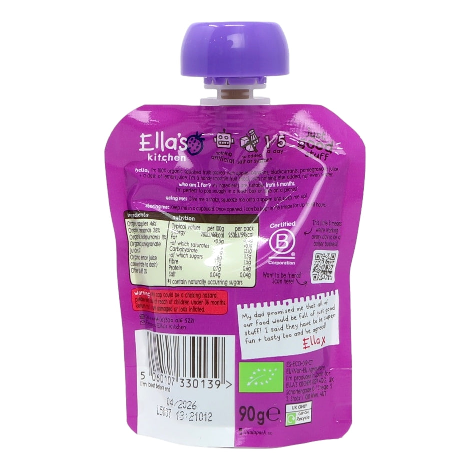 Ella's Kitchen The Purple One Squished Smoothie Fruits 90g