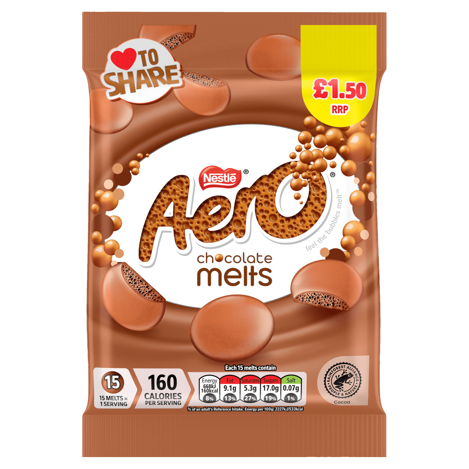 Aero Chocolate Melts 80g - UK Food & Drink - 8445291528307