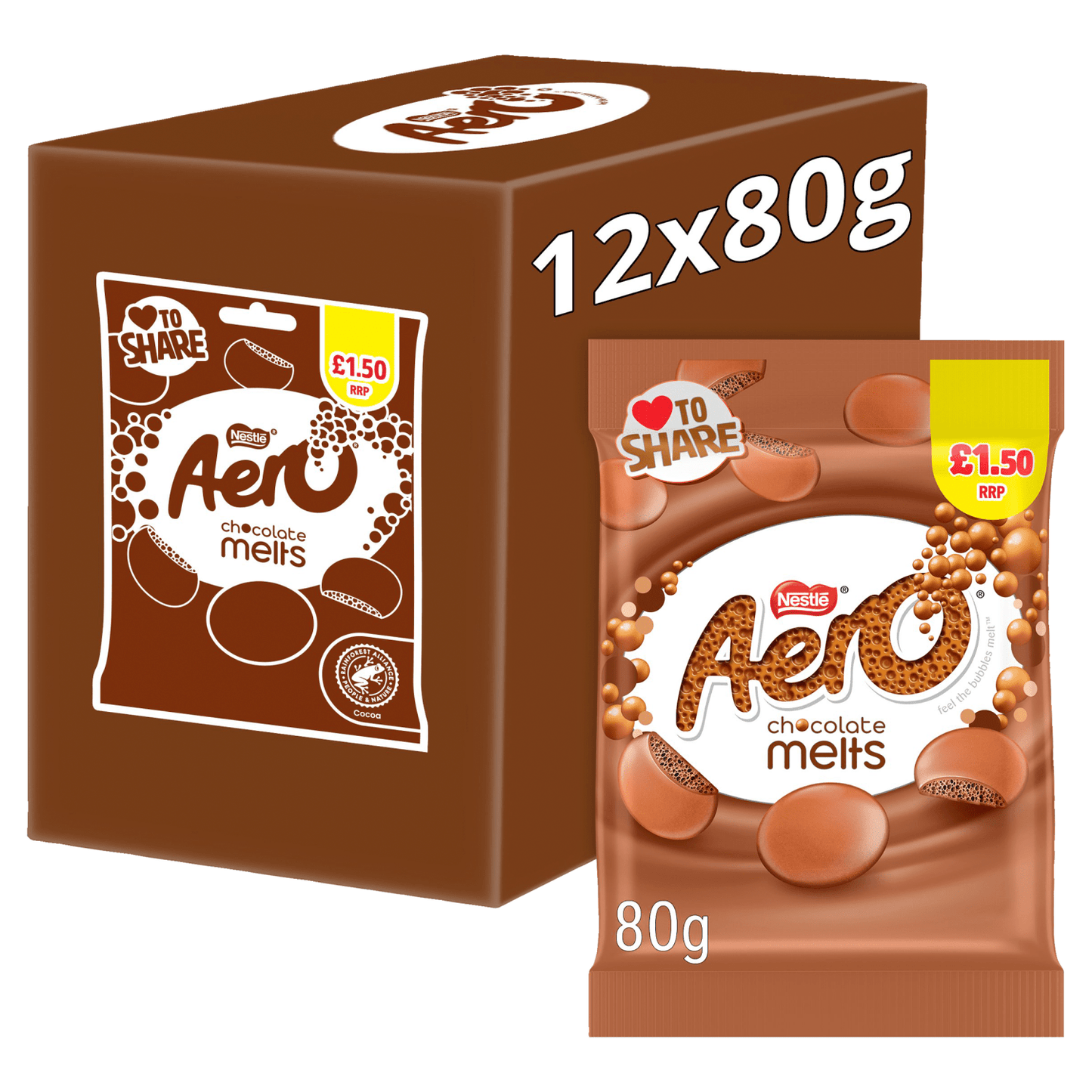 Aero Chocolate Melts 80g - UK Food & Drink - 8445291528307