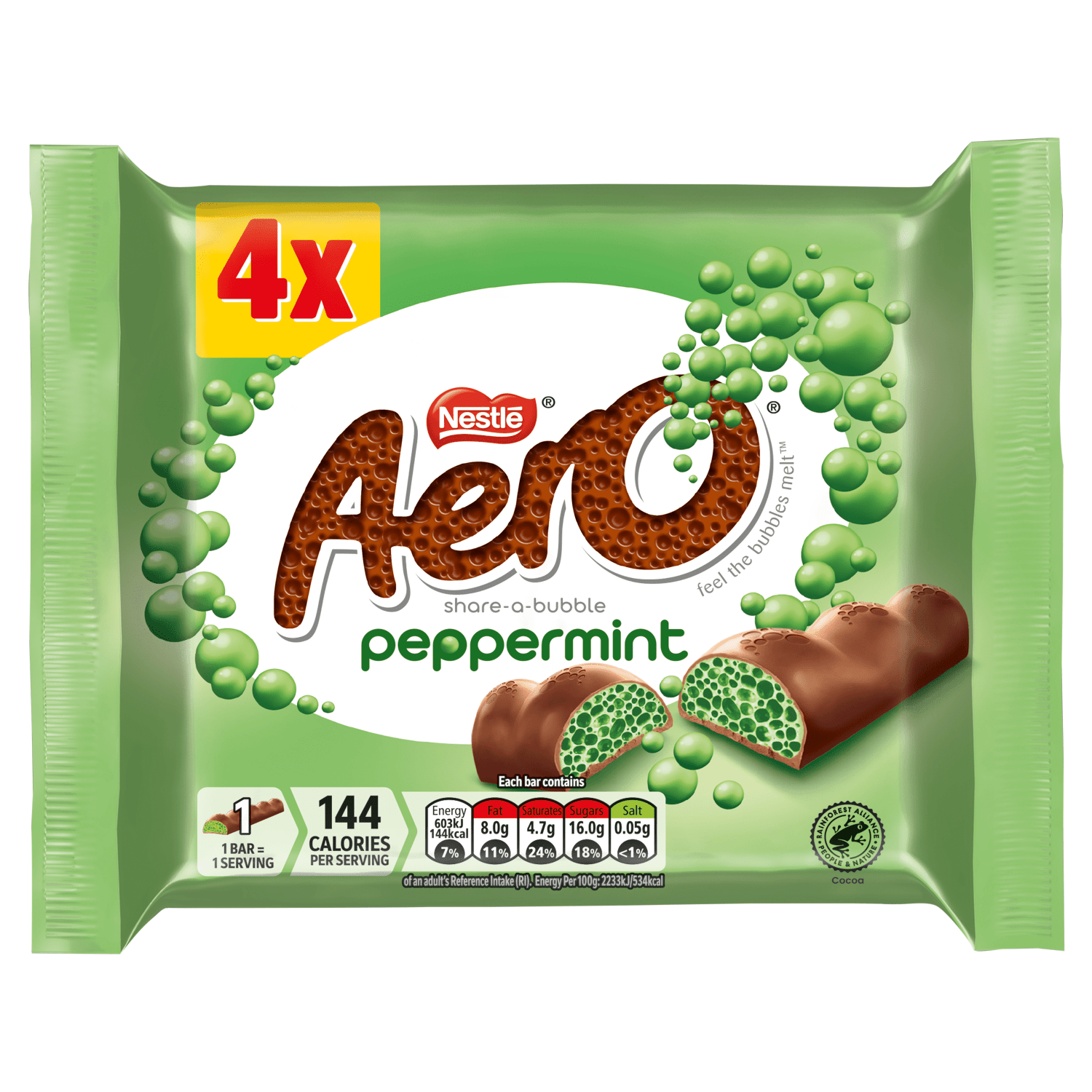 Aero Peppermint Bars 4 x 27g (108g) - UK Food & Drink - 7613034919625