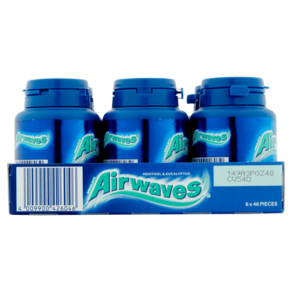 Airwaves Menthol & Eucalyptus Sugarfree Chewing Gum Bottle 46 Pieces 64g - UK Food & Drink - 4009900426039
