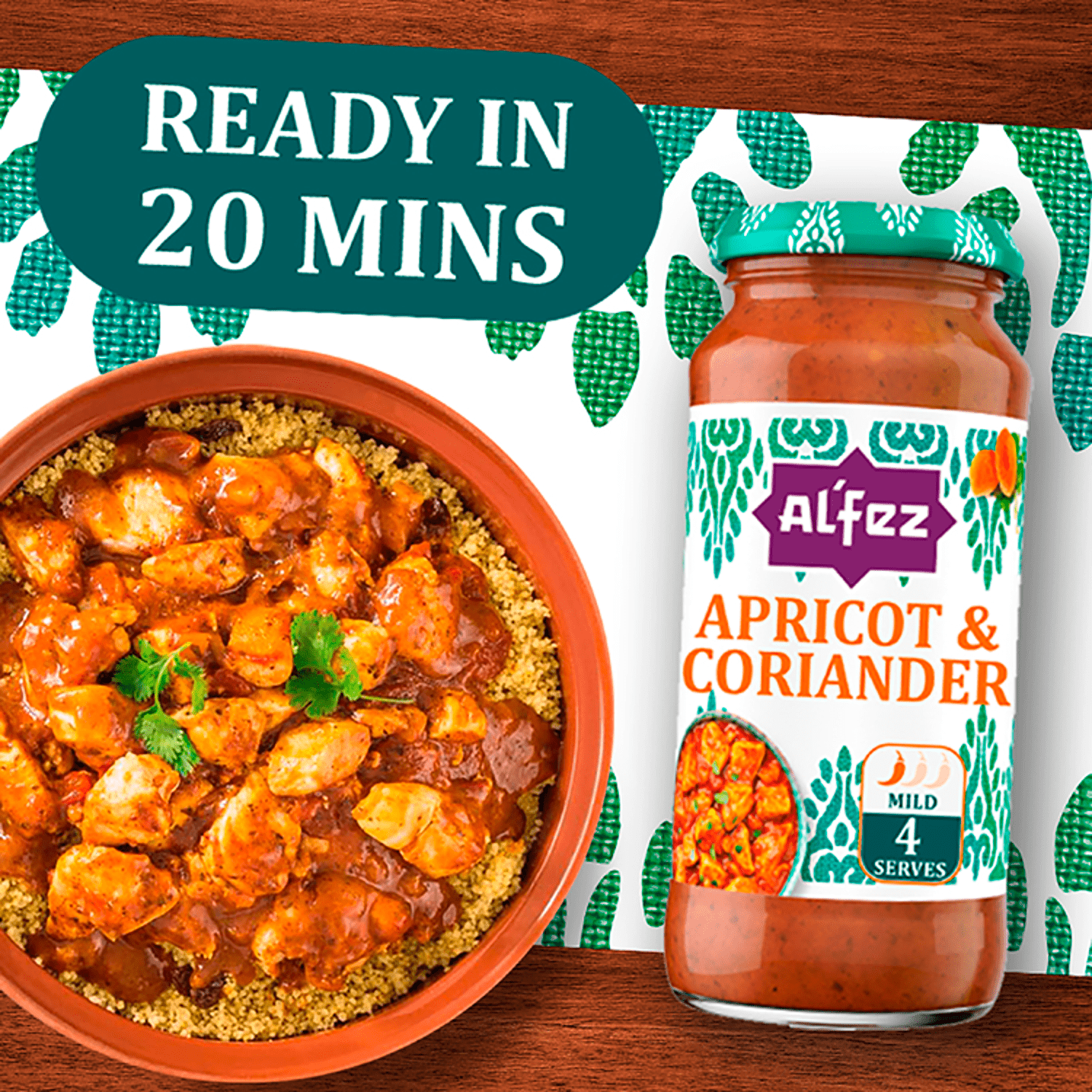 Al'Fez Apricot & Coriander Tagine Sauce 450g - UK Food & Drink - 5010338000141