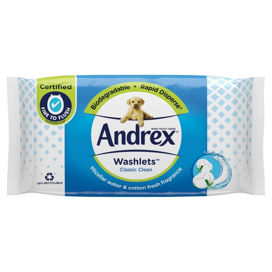 Andrex Classic Clean Washlets - UK Food & Drink - 5029053581866