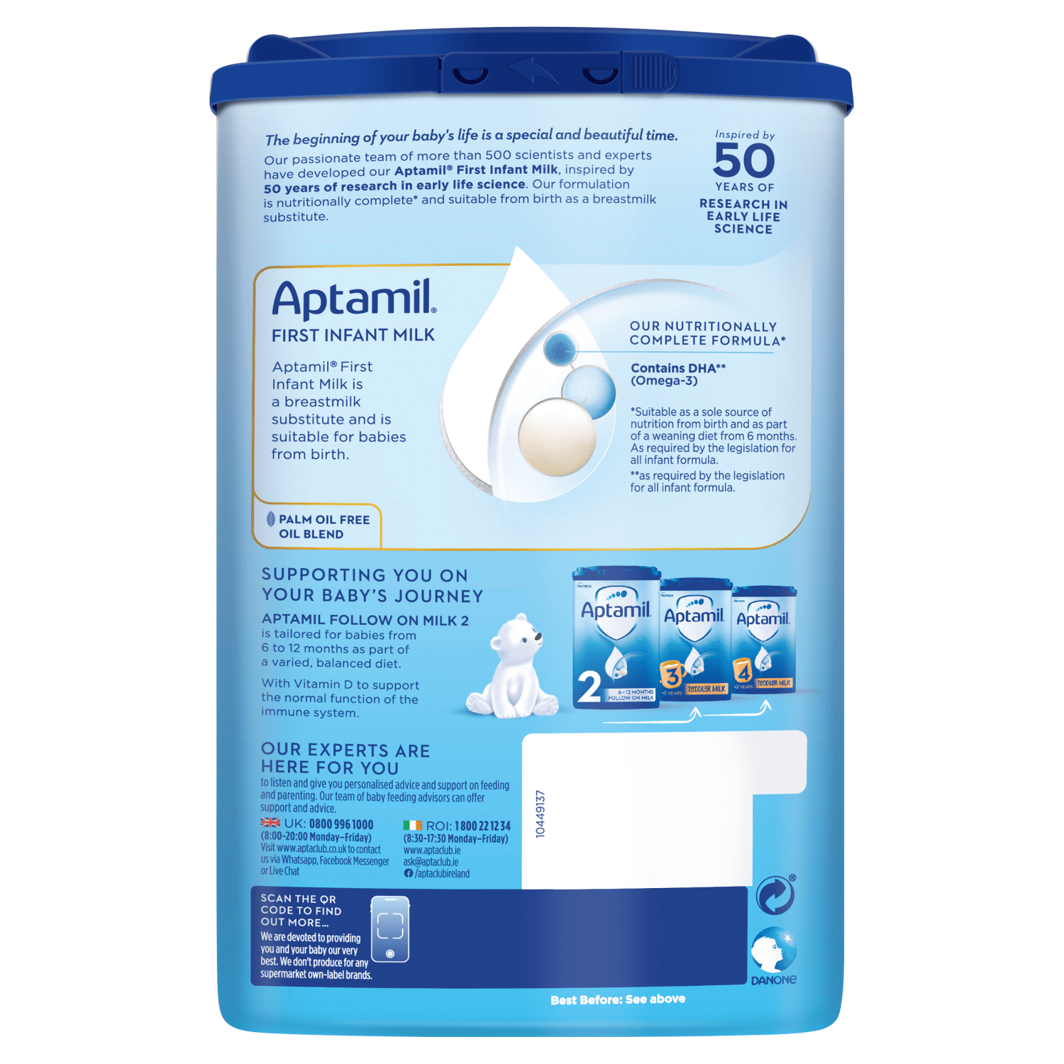 Aptamil First Infant Milk from Birth - 6 Months 800g - UK Food & Drink - 5051594006812