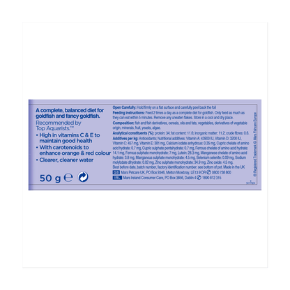 Aquarian Goldfish Food Flakes 50g - UK Food & Drink - 5010394996716
