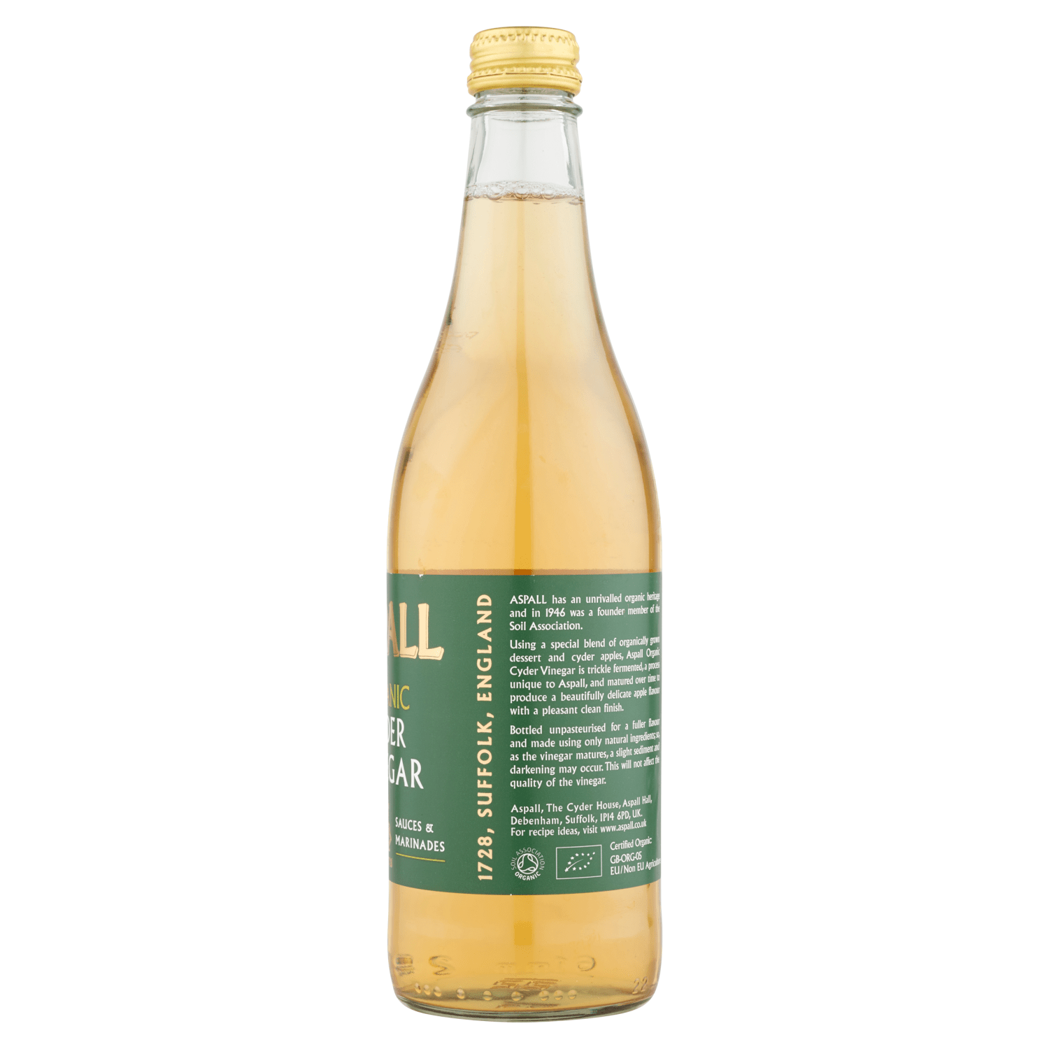 Aspall Organic Cyder Vinegar 500ml - UK Food & Drink - 5012845032752