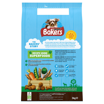 Bakers Adult with Tasty Beef & Country Vegetables 3kg - UK Food & Drink - 7613036289757